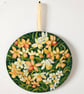 Daffodils original painting on circular thin wood.  Springtime decoration.    - Image 2