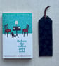 Bookmarks Japanese Fabric Indigo Blue Swirls - Image 5