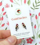 Goldfinch Stud Earrings, Bird Jewellery, Silver Plated or Sterling Silver Backs - Image 2
