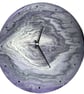 Amethyst Infinity Hand-Painted Fluid Art Wall Clock, Silent Home Decor