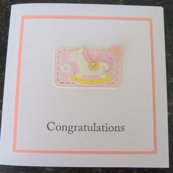 baby girl congratulations card