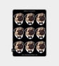 Funny Vinyl Sticker Sheet For Adults - Pug With Bow Tie