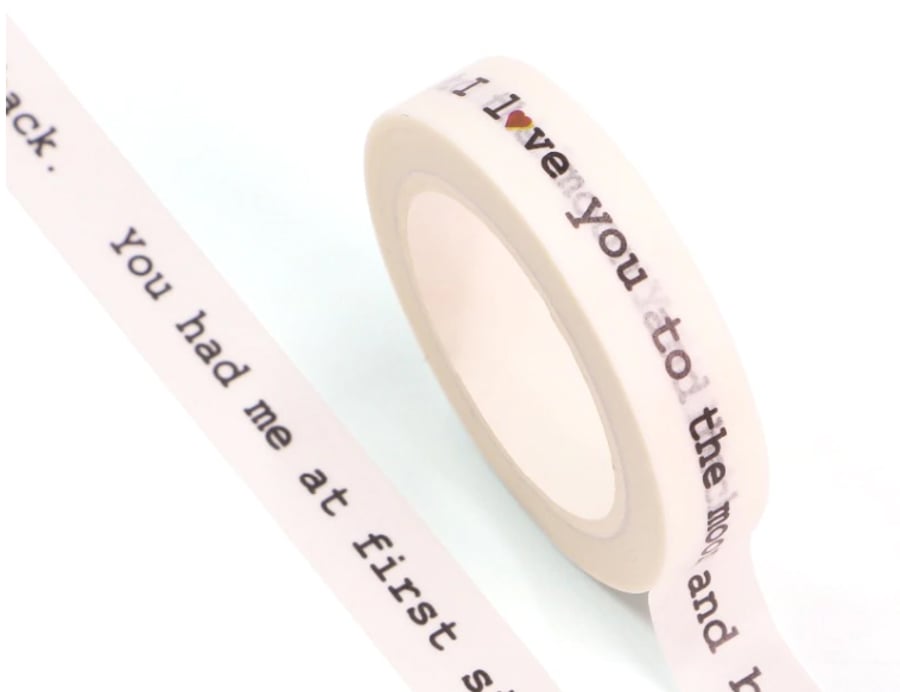 2 x Valentines Washi Tape, Love, Romance ,Decorative Adhesive Tape, Crafts,10m