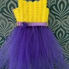 Beautiful bright crochet kids dress