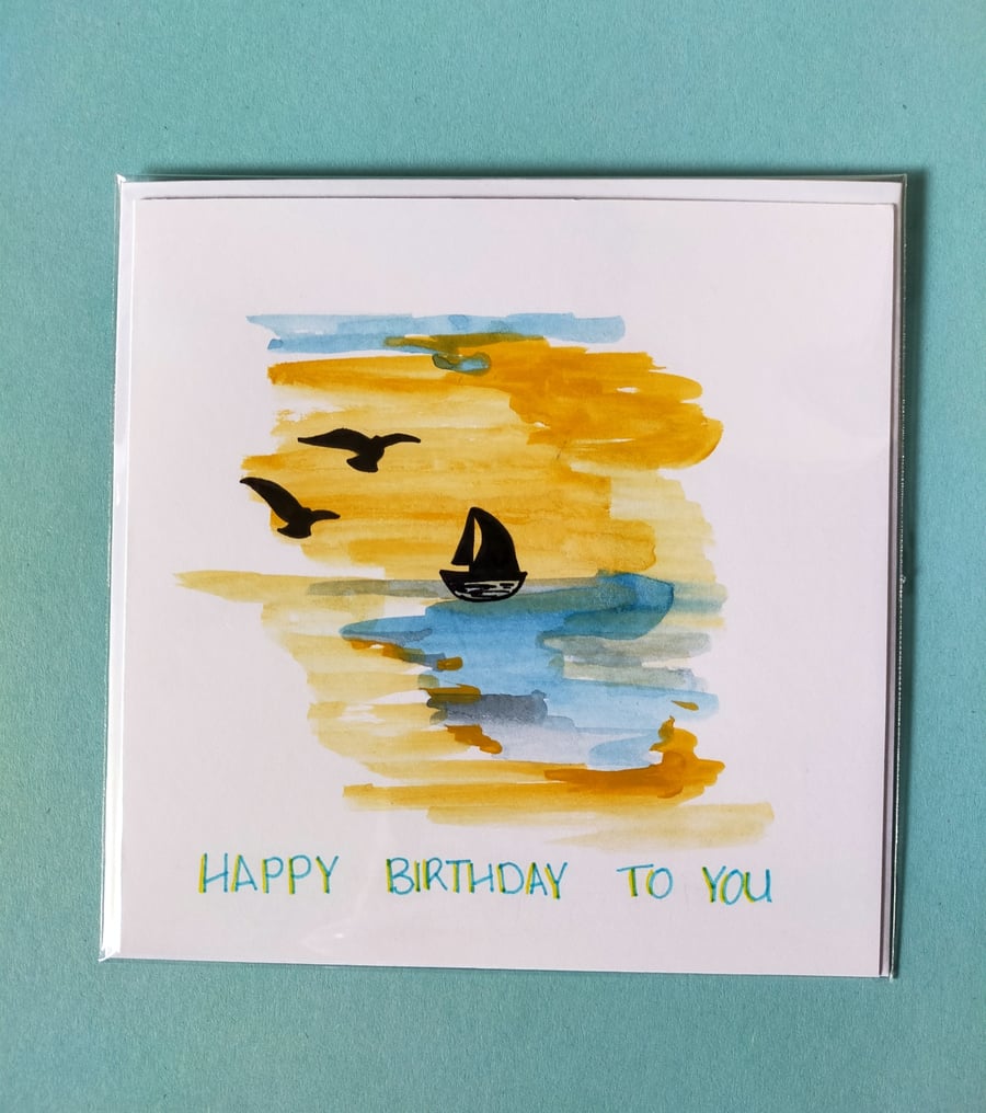 Boat Birthday Card