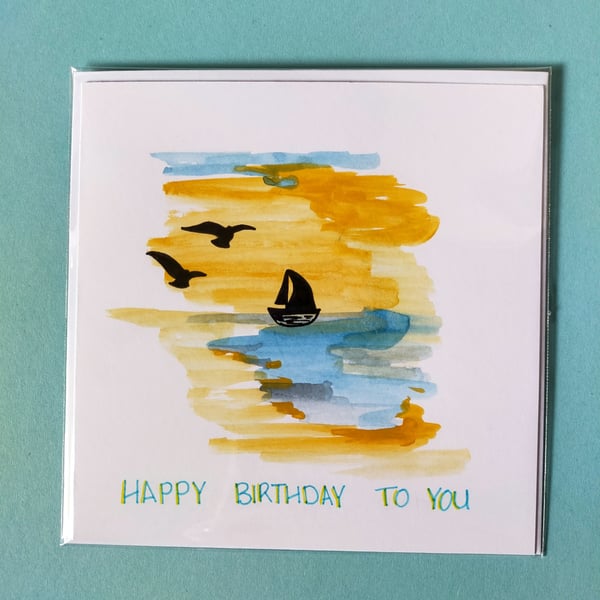 Boat Birthday Card
