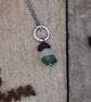 Stacked Sea Glass and Recycled Sterling Silver Necklace, Scottish Sea Glass - Image 3