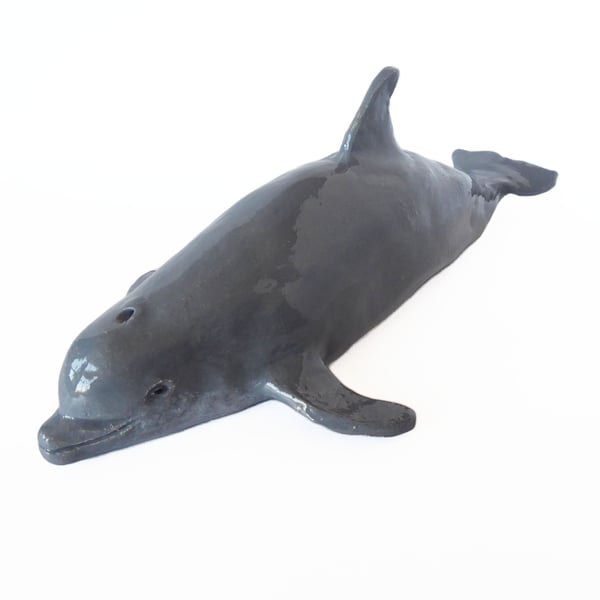 Dolphin Ceramic Sculpture - Handmade