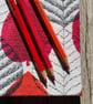 Handmade 'Autumn Leaves' A5 Journal made with 1950s Vintage Barkcloth Fabric - Image 4