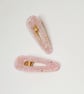 Pastel Pink Glitter Hair Clips - Image 8