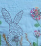 Summer Seconds.  Hare in Meadow.  Hand stitched  - Image 3