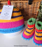 Baby Girl's Pure Cotton Beanie Hat & Booties Set 3-9 months size  - Image 2