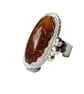 Suture Ammonite Fossil Ring Sterling Silver Adjustable Jewellery Gift Statement - Image 5
