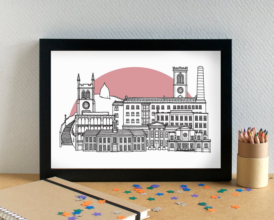 Macclesfield Skyline Art Print