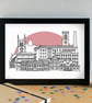 Macclesfield Skyline Art Print - Image 1
