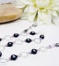 Row Counter Chain Amethyst Crystal Silver Pear Numbered 99 Row Chain Counter - Image 3