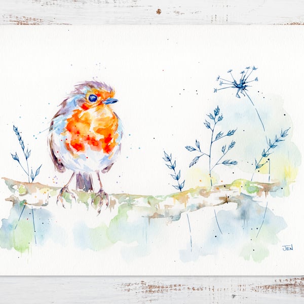 The Faithful Robin, original watercolour painting