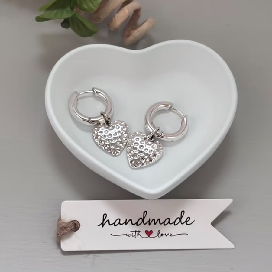 Heart Shaped Trinket Dish - Tea Light Holder - Eco Friendly Clay