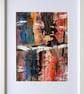 'Primal Reflection' Vividly Coloured Original A4 Framed Painting - Image 2
