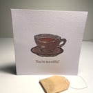 Cup and saucer 'Tea-riffic' card