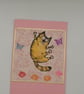 Handmade Jumping Cat Card