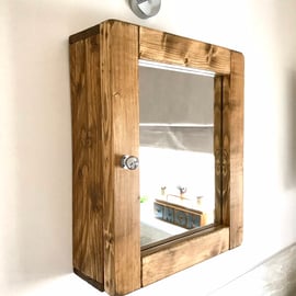 Bathroom Cabinet, Handmade Mirrored Cabinet, Rustic English Solid Timber Cabinet