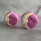 Sun And Moon Candle,  Half Moon Candle 