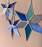 Patchwork blue Stained Glass Star decoration - each unique - Image 3