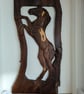 Hand carved wooden wild horse 