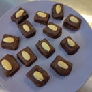 Chocolate dipped marzipan sweets! Vegan! Gluten free! Hand shaped! 10 x 20g!
