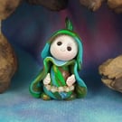 Tiny Garden Gnome 'Tandy' with jewelled belt OOAK Sculpt Ann Galvin