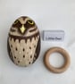 Little Owl decorated wooden egg  - Image 5
