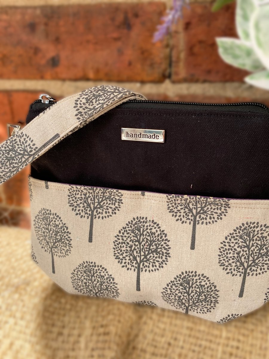 Black Mulberry Trees Crossbody Bag