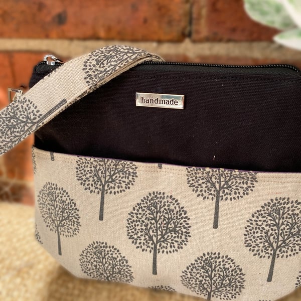 Black Mulberry Trees Crossbody Bag