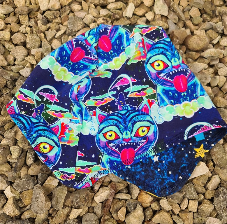 Reversable Bike Helmet Hat Adult M - Space & Blue Tiger 