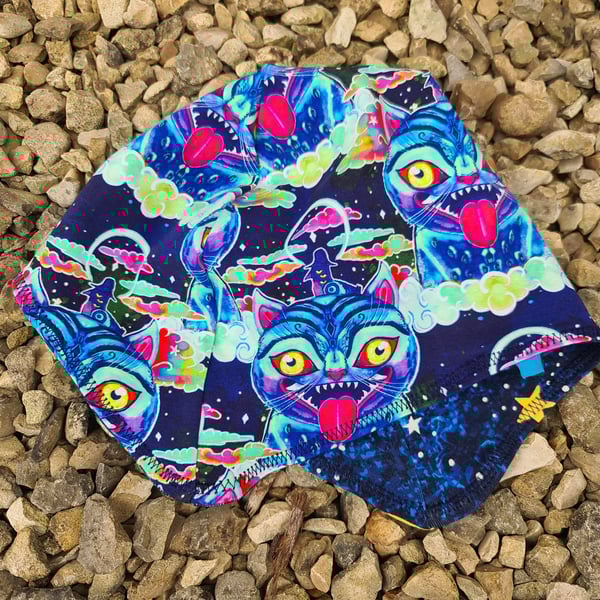 Reversable Bike Helmet Hat Adult M - Space & Blue Tiger 