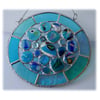 Rockpool Suncatcher Stained Glass Abstract Handmade fused 020