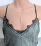 Twisted Stake Point Pendant on Snake Chain Necklace Sterling Silver - Image 4