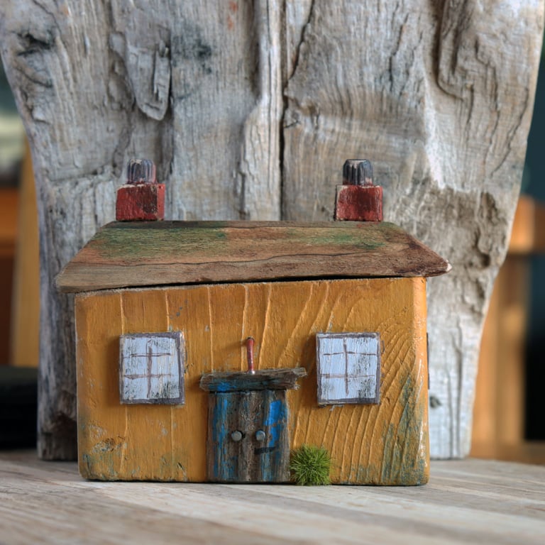Wonky Driftwood Hoose, Driftwood Art from Scotland No32 