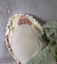 Heart Decoration - Repurposed Embroidered Linens - STH 0002 - Image 3