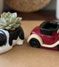 Handmade Eco-Stone Planters - Choose Your Shape: Vintage Car or Sleeping Puppy