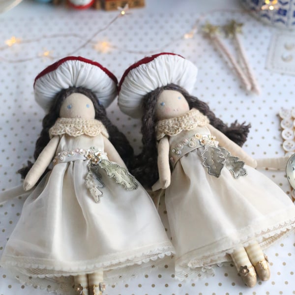 1 Heirloom Toadstool Doll - made to order