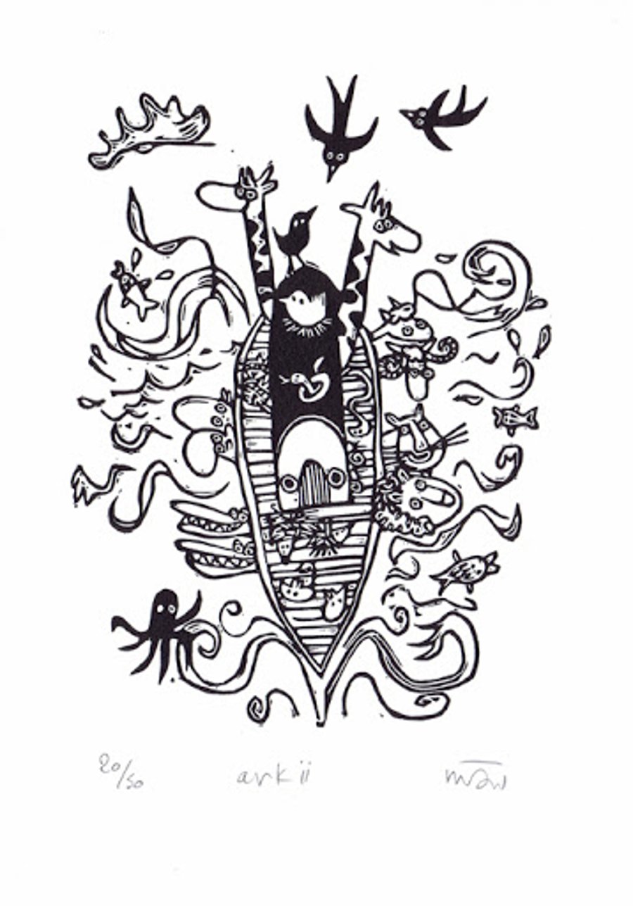 Ark ii - lino print - Super SEconds