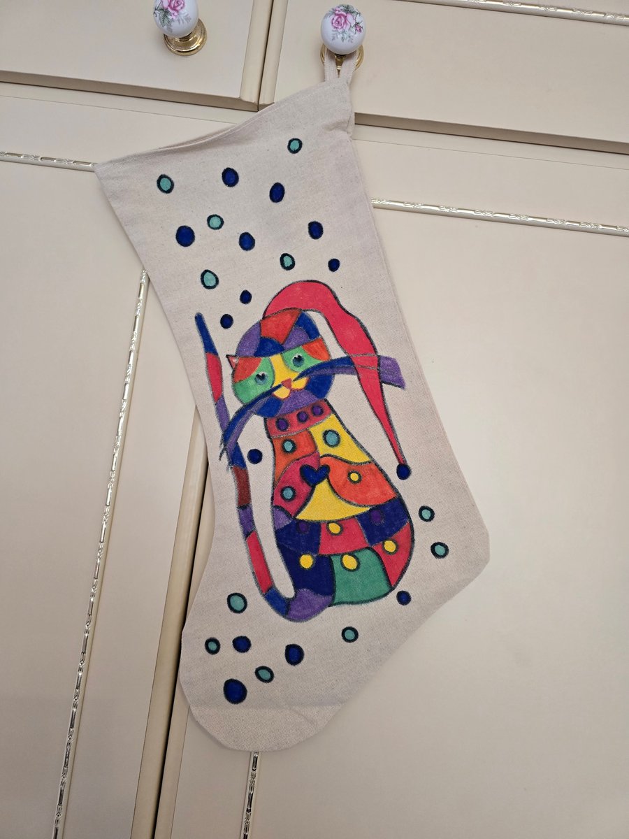 Fairy Cat Christmas Stocking