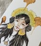 Fae Nobility Original Character Portrait Illustration in Ink & Watercolour - Image 3