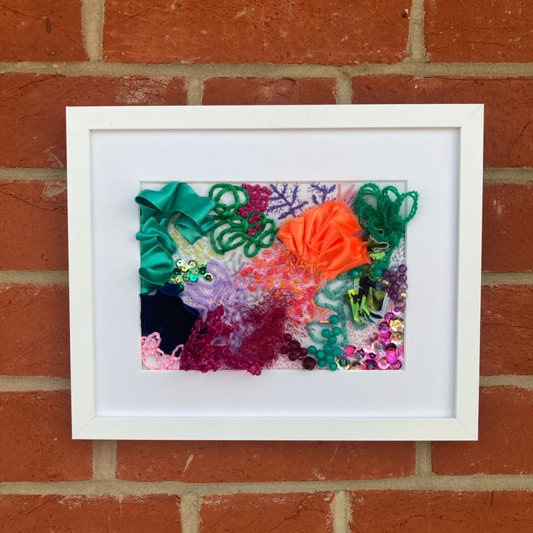 Coral Reef Textile art no 3 