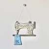 'Sewing is my Happy Place', Large Sewing Machine - Hanging Decoration