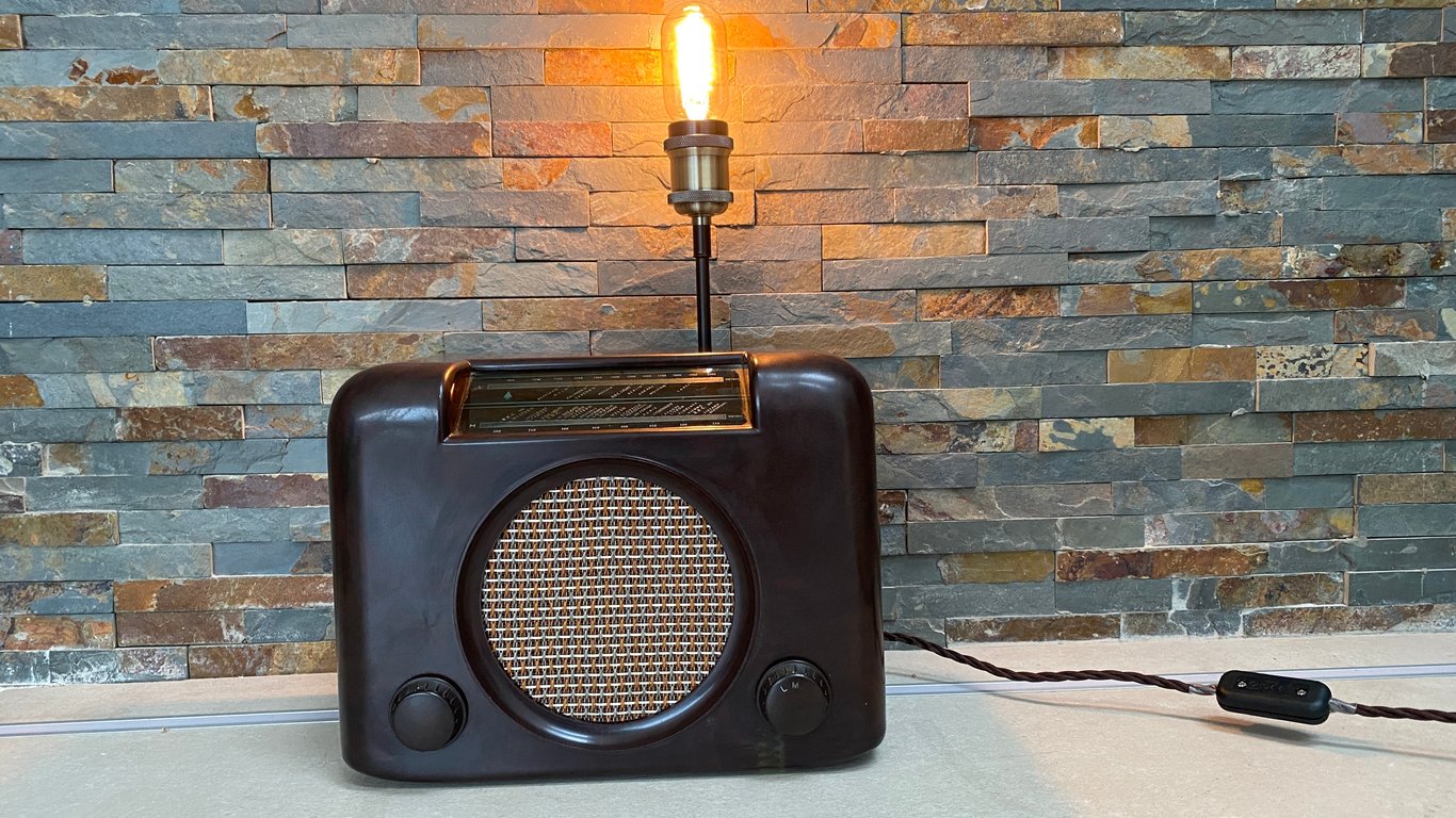 Up cycled vintage Bush Bakelite Radio Lamp