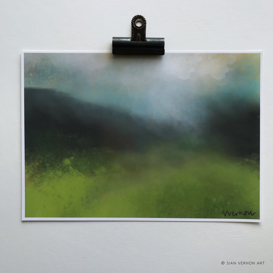  Peak District Rain Storm - Derbyshire landscape art print