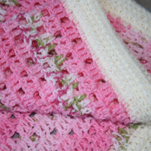 Handmade Baby Blanket  - Baby Crochet Treasured keepsake - First Crochet Gift